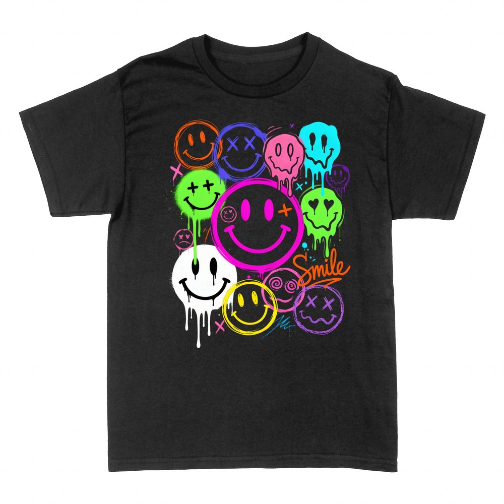 T-shirts: Neon Graffiti Smileys