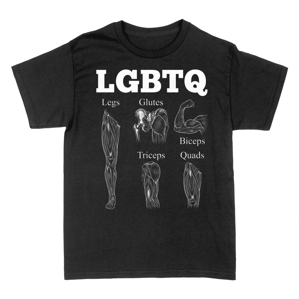 T-shirts: LGBTQ gym muscle acronym