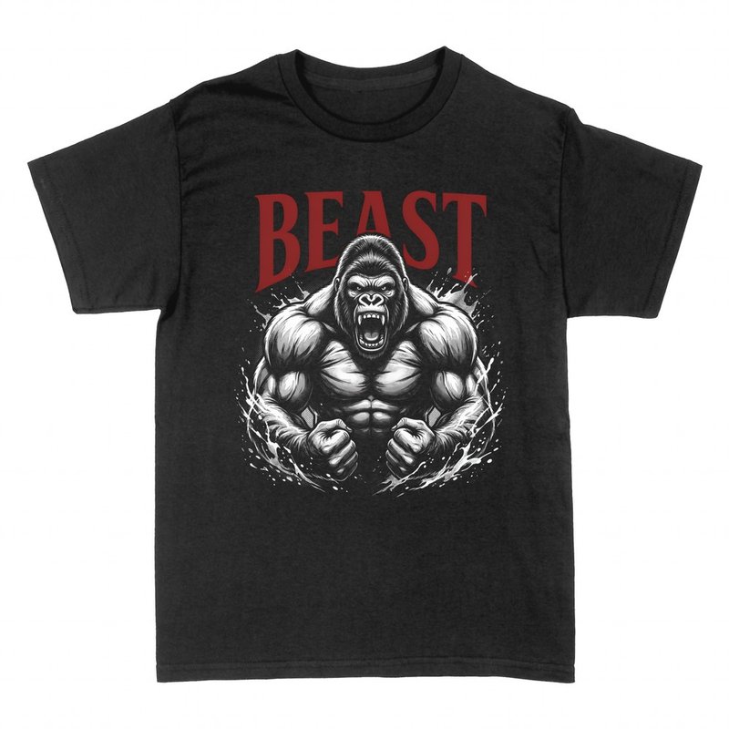 T-shirts: Muscular gorilla Beast gym mode