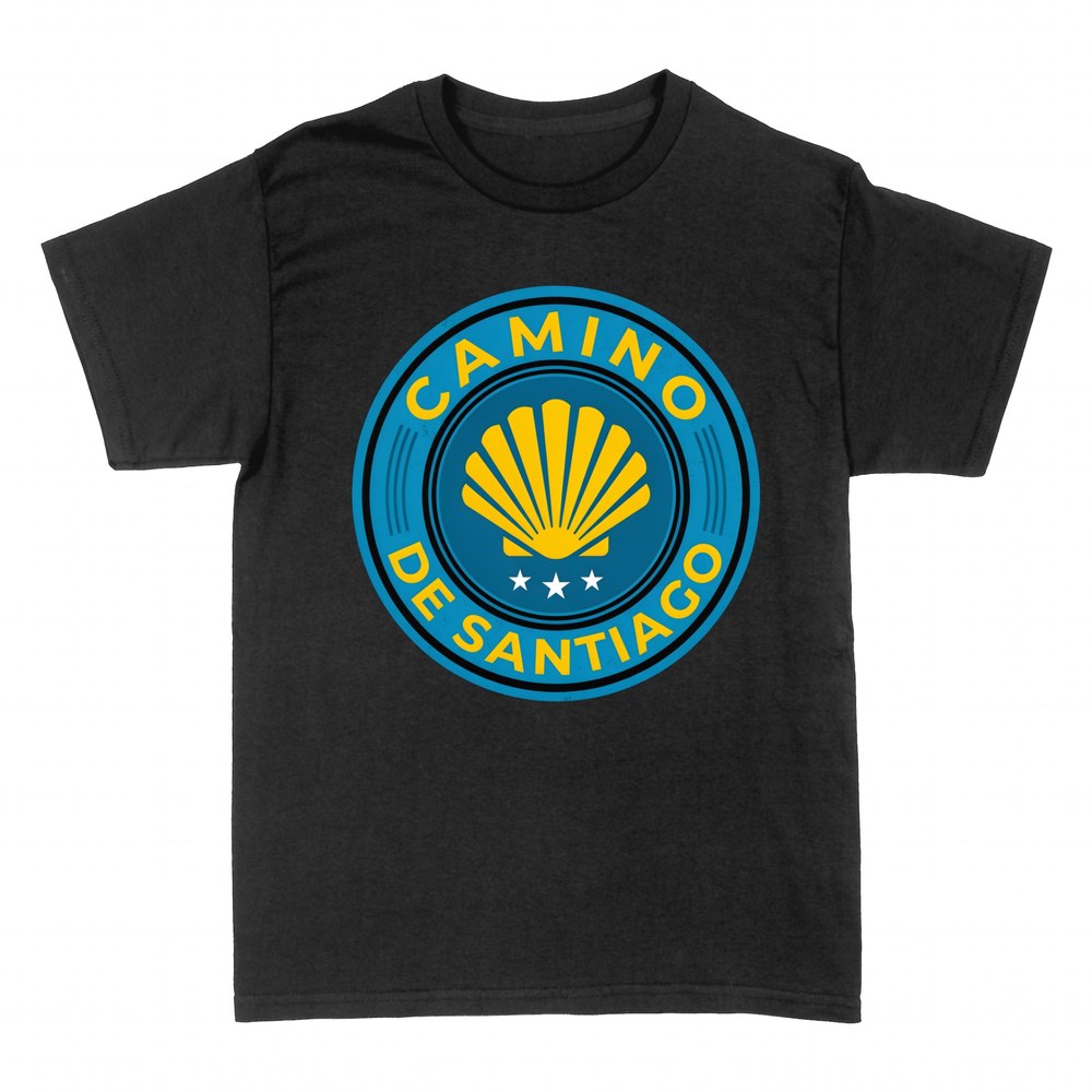 T-shirts: Camino de Santiago scallop shell circular emblem