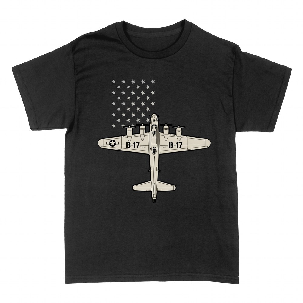 T-shirts: B-17 bomber with stars