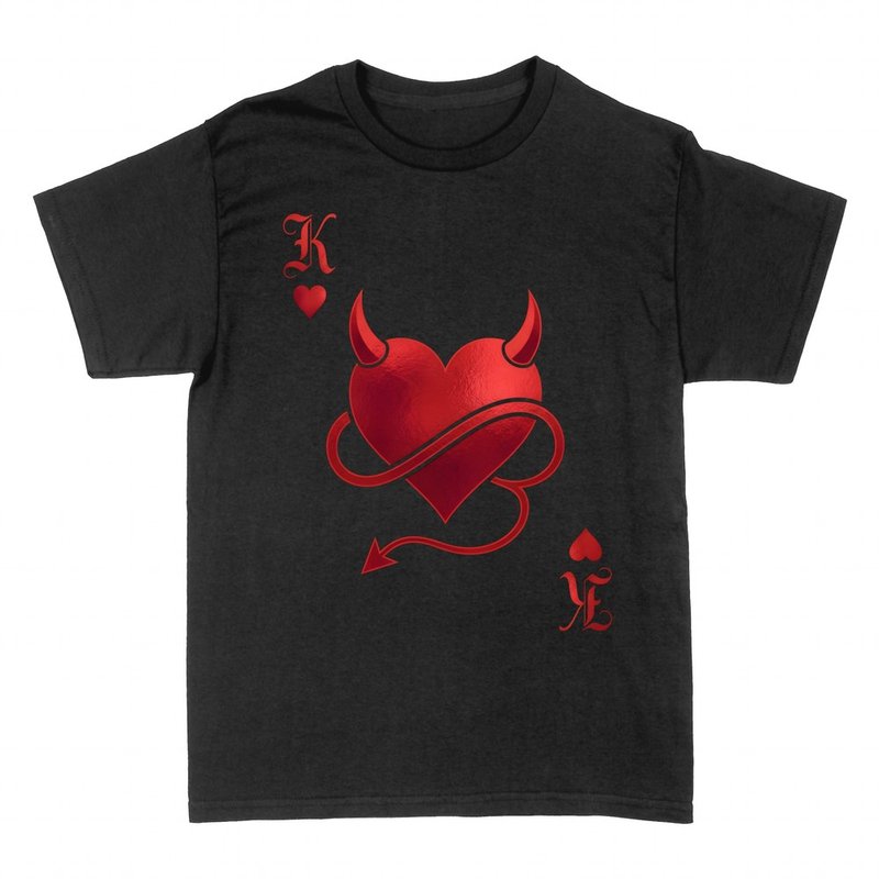 T-shirts: King of hearts devil with horns