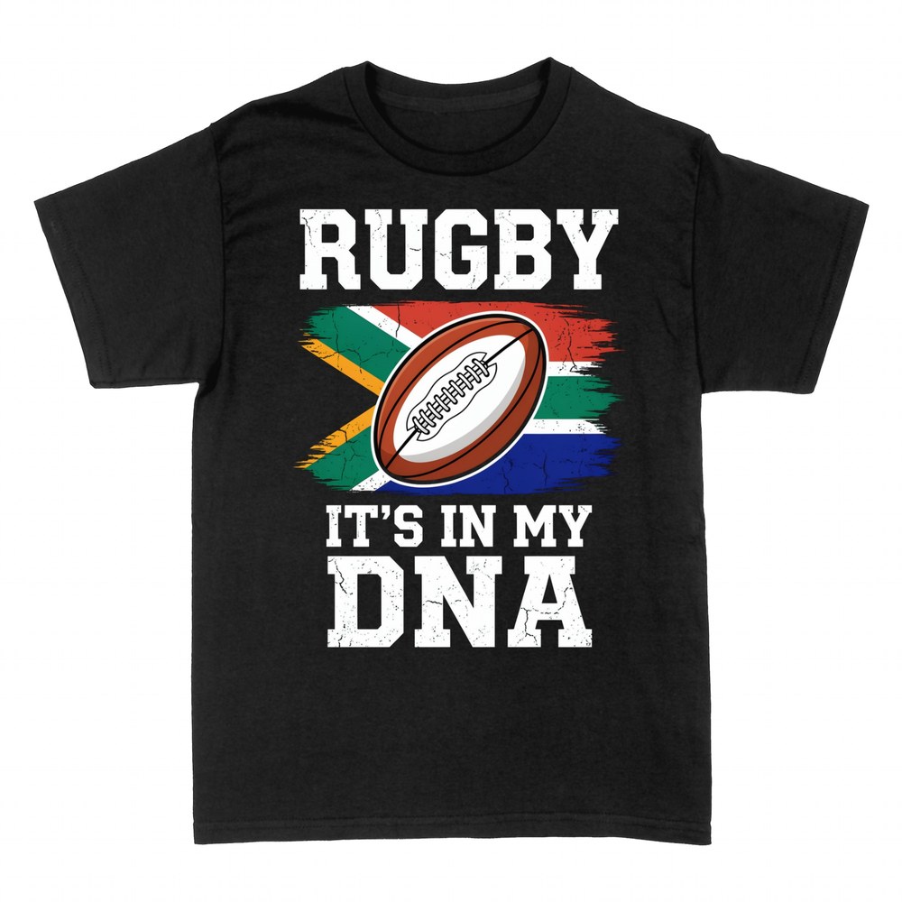 T-shirts: Rugby It's In My DNA with ball and South Africa