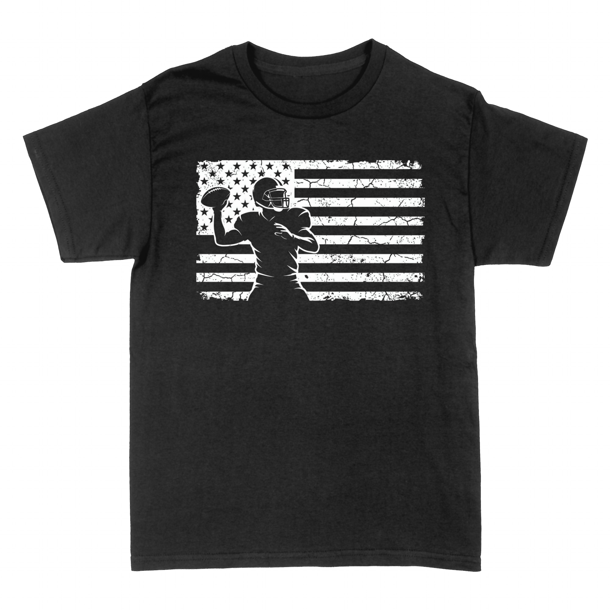 T-shirts: American football with USA flag