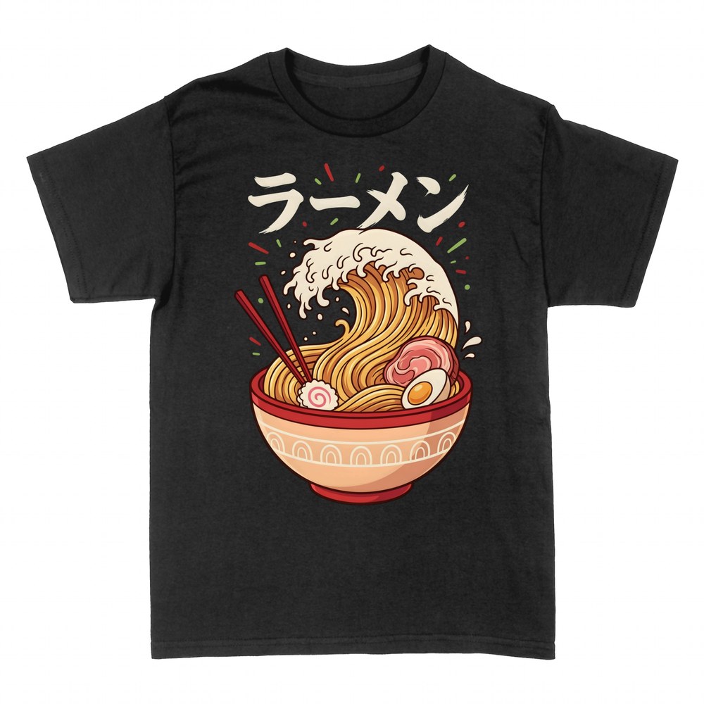 T-shirts: Ramen Bowl Great Wave of Kanagawa