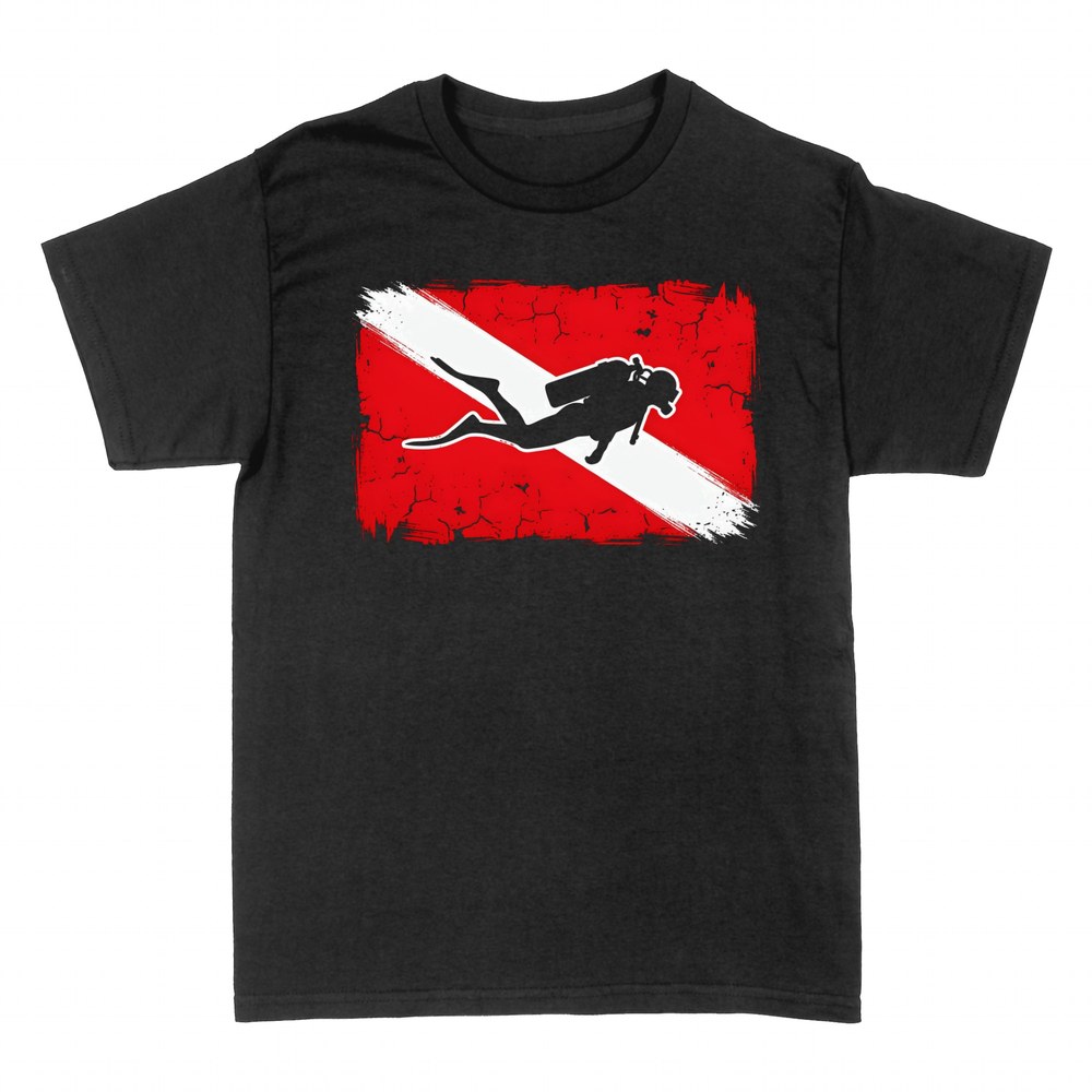 T-shirts: Scuba diver Diver Down flag