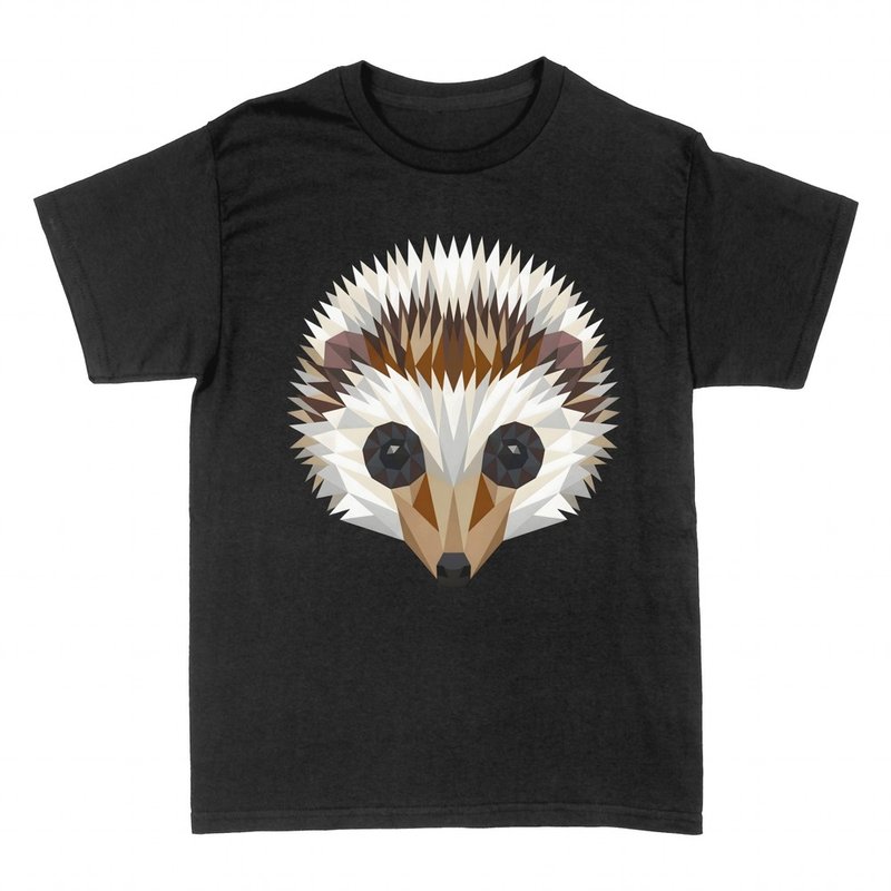 T-shirts: Geometric Low Poly Hedgehog Head