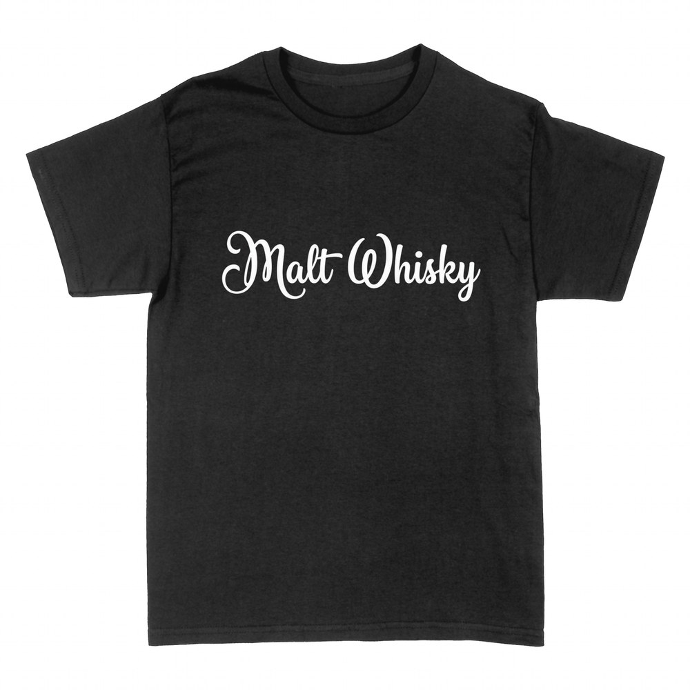 T-shirts: Malt Whisky elegant lettering
