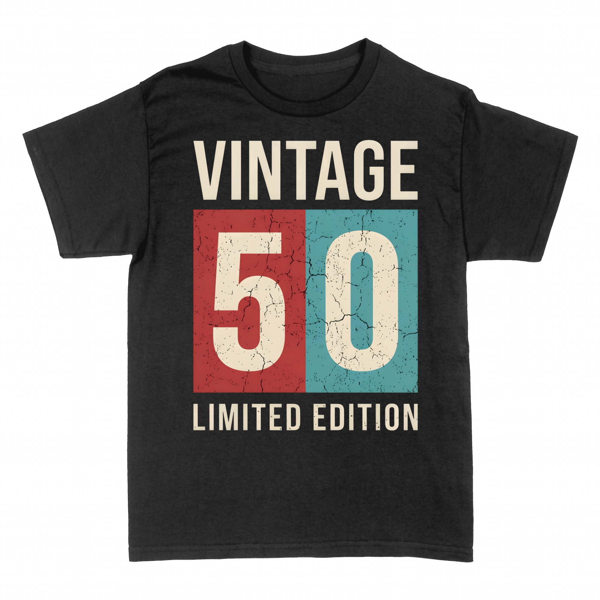 T-shirts: Vintage 50 limited edition birthday