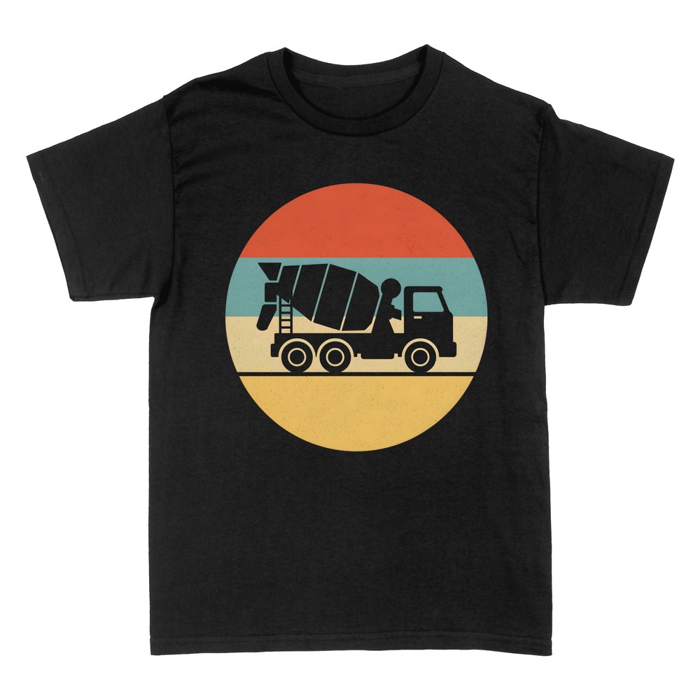 T-shirts: Retro cement mixer truck