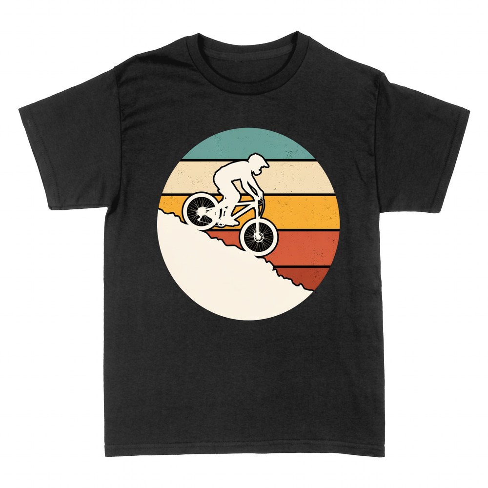 T-shirts: Mountain biker downhill retro sunset