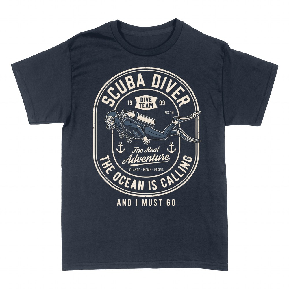 T-shirts: Scuba diver the ocean is calling