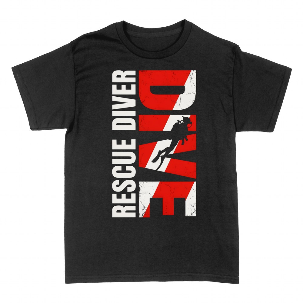 T-shirts: Rescue Diver dive flag scuba