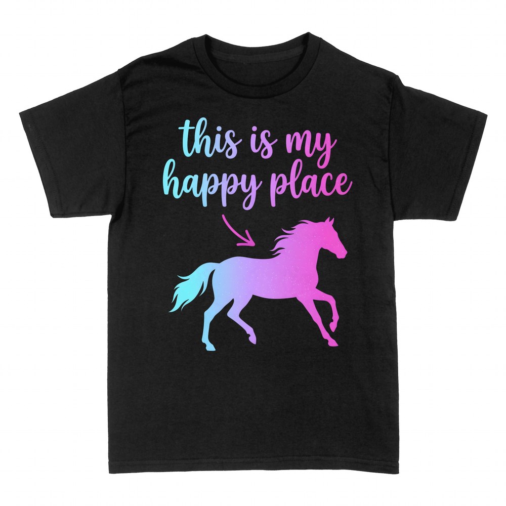 T-shirts: Gradient horse this is my happy place