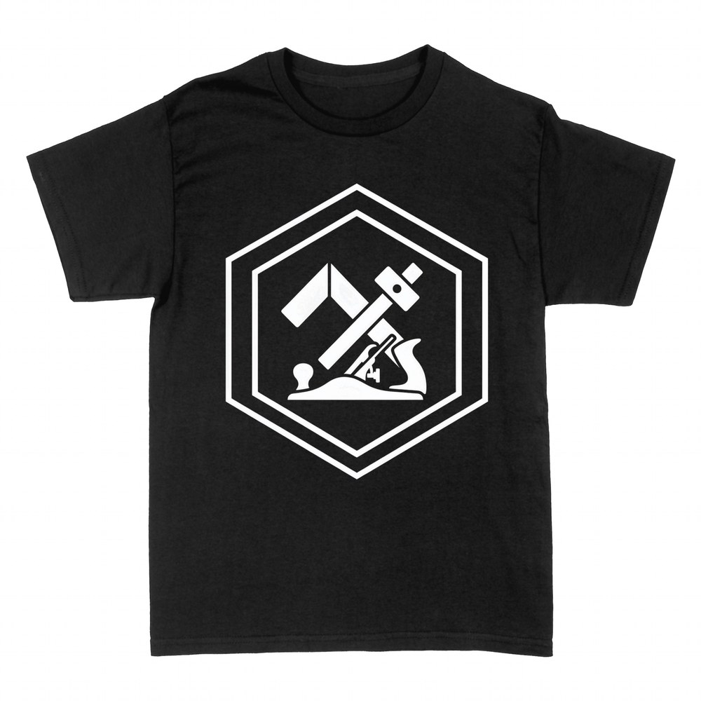 T-shirts: Carpenter emblem with hand plane
