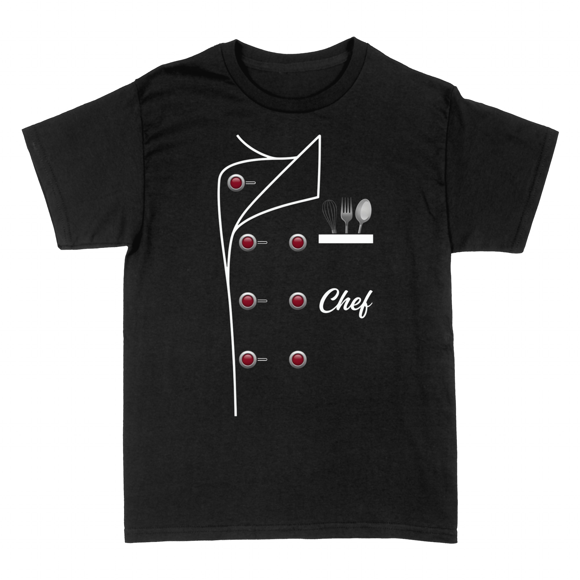 T-shirts: Chef jacket with utensils