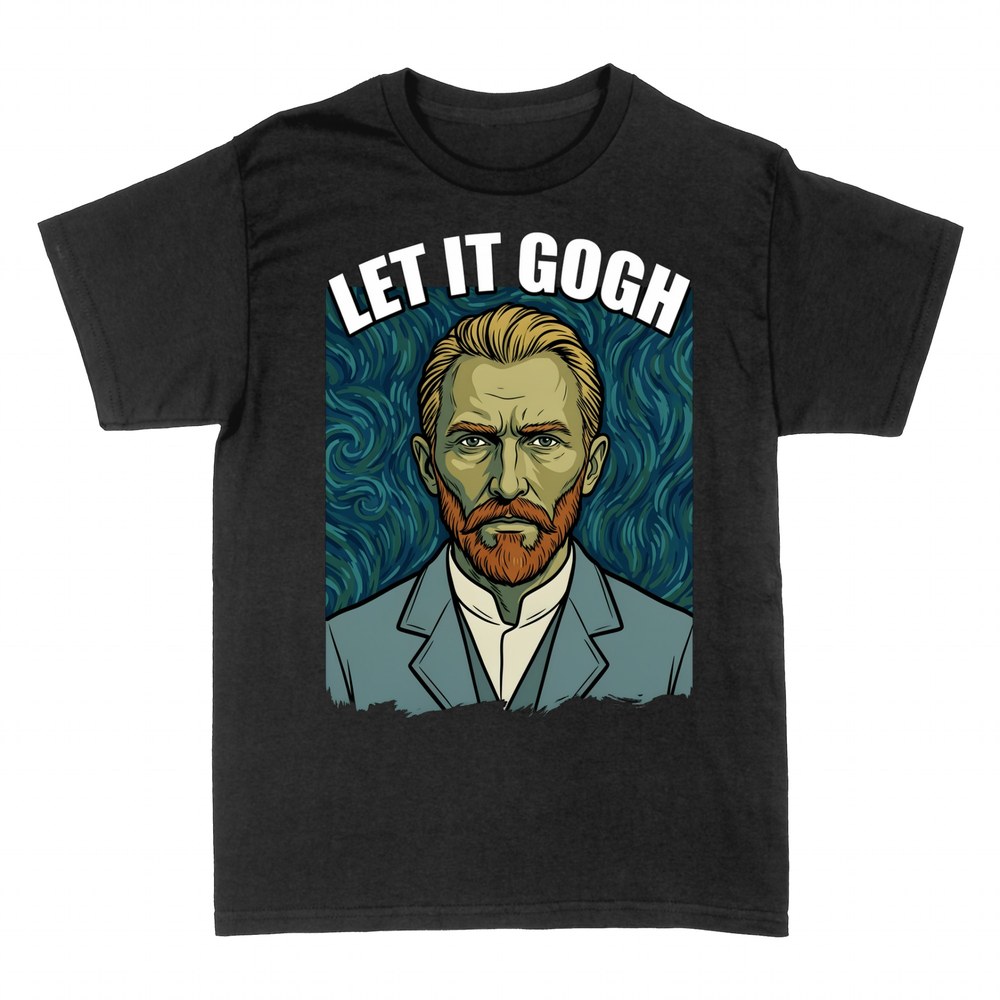 T-shirts: Van Gogh Let It Gogh art pun portrait