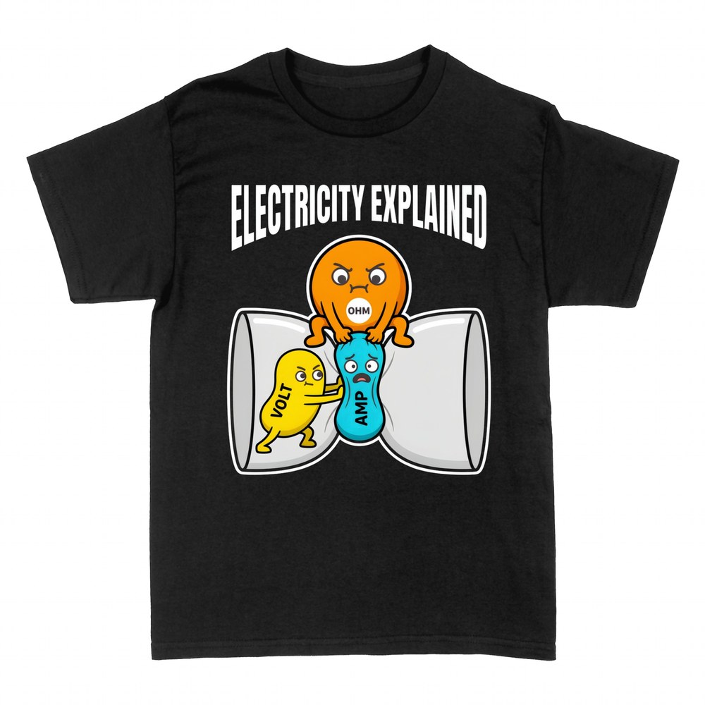 T-shirts: Electricity Explained Volt Amp Ohm