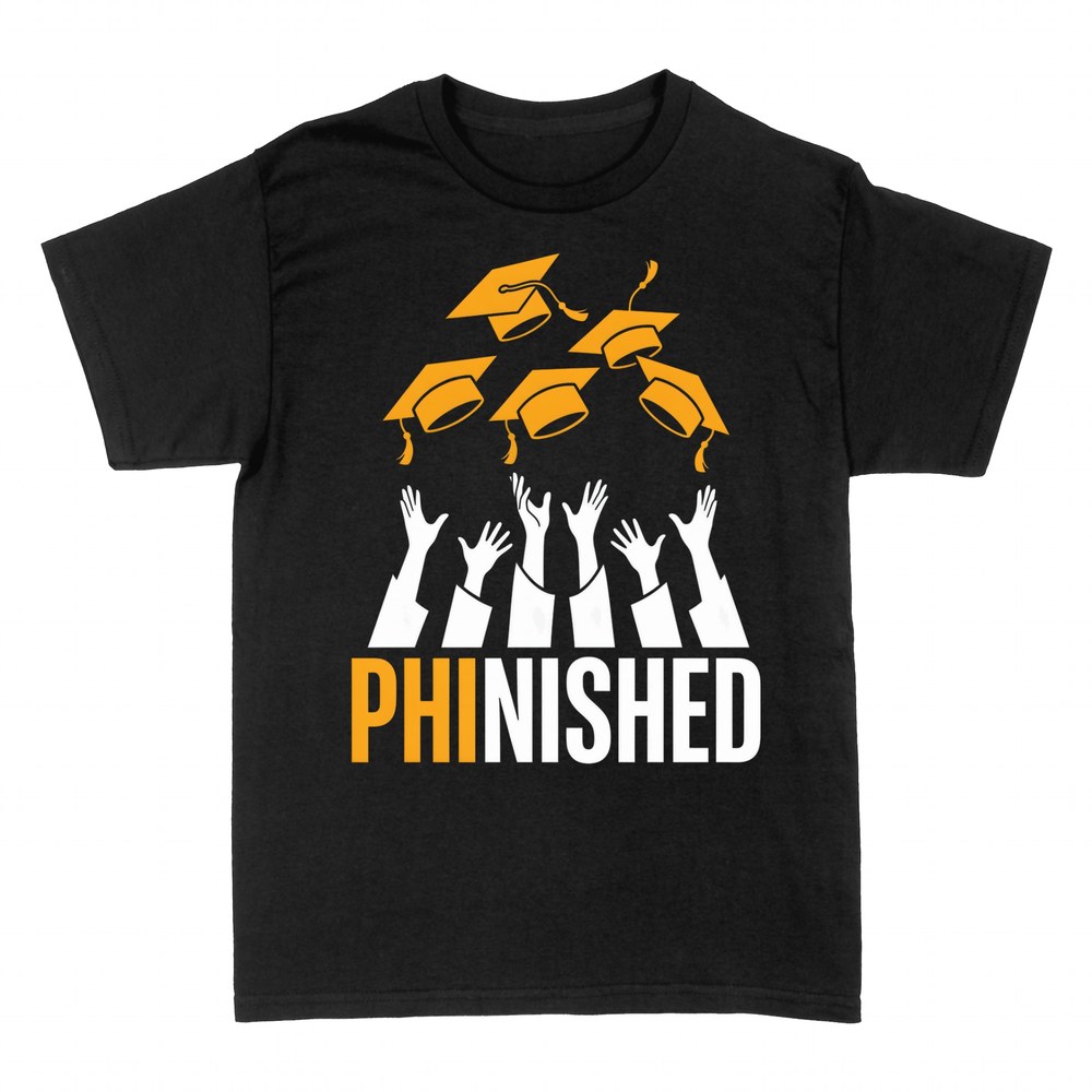 T-shirts: Phinished Graduation Pun Tossed Caps