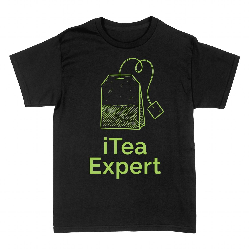 T-shirts: ITea Expert tea bag pun