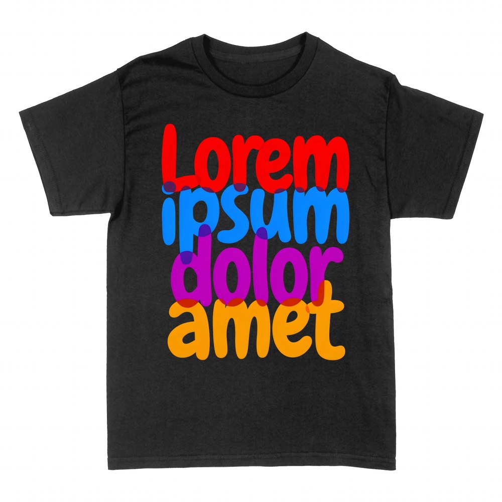 T-shirts: Lorem ipsum dolor amet colorful lettering