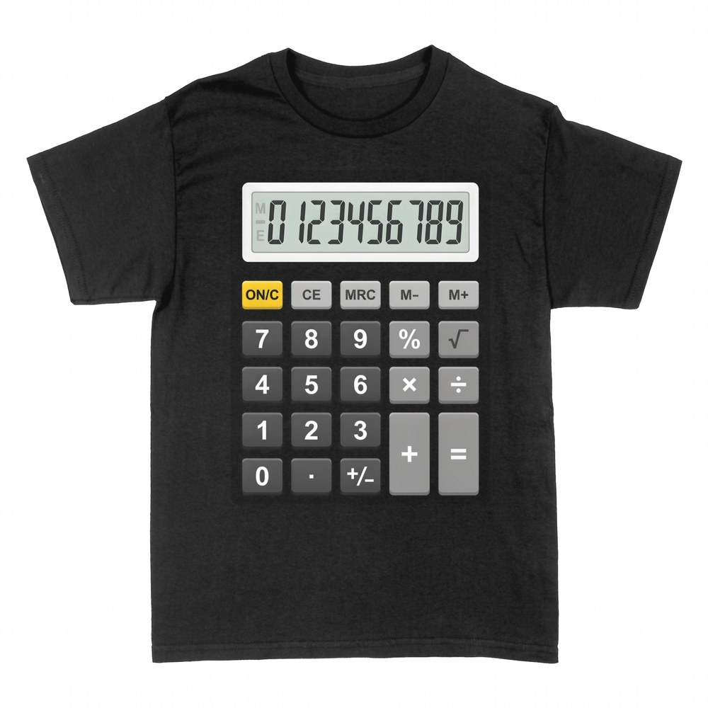 T-shirts: Calculator display 0123456789