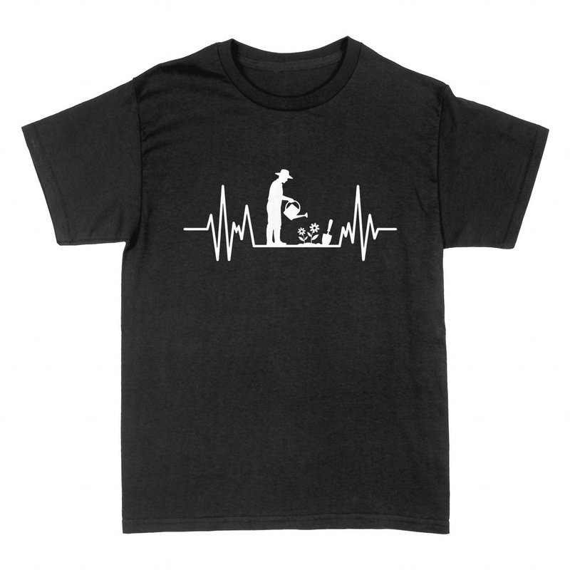 T-shirts: Gardener watering flowers heartbeat