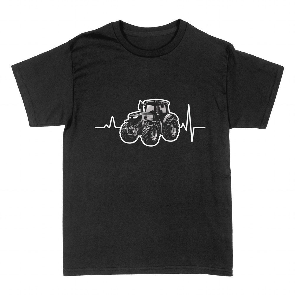 T-shirts: Tractor Heartbeat EKG Line