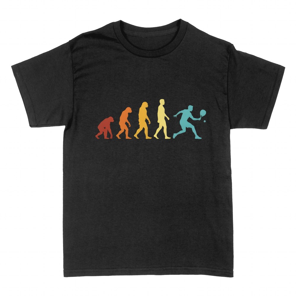 T-shirts: Tennis evolution from ape to player