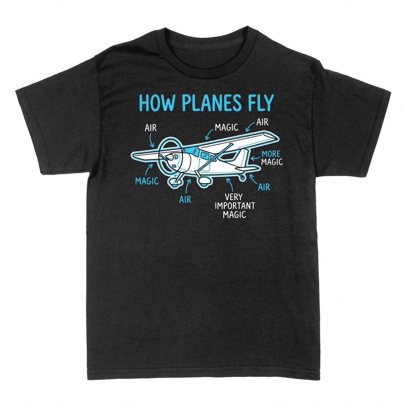 T-shirts: How Planes Fly: Air and Magic Diagram