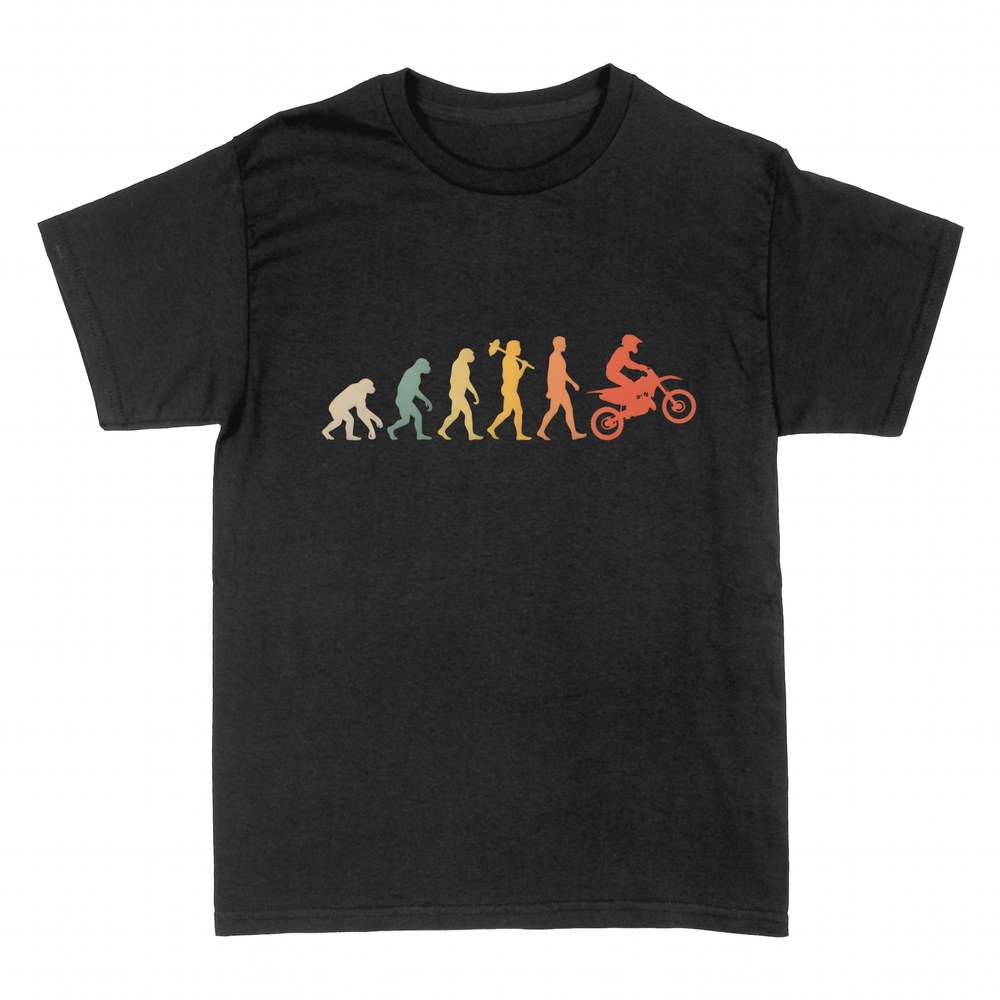 T-shirts: Motocross rider evolution vintage