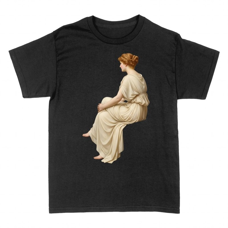 T-shirts: Seated woman in a Greek robe