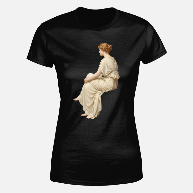T-shirts: Seated woman in a Greek robe
