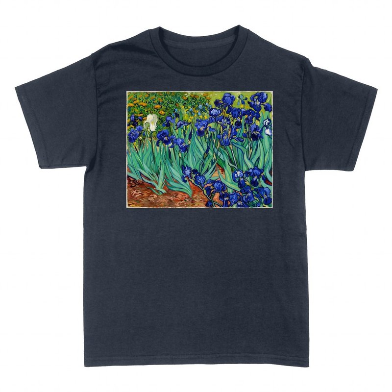 T-shirts: Van Gogh Irises blue flower painting
