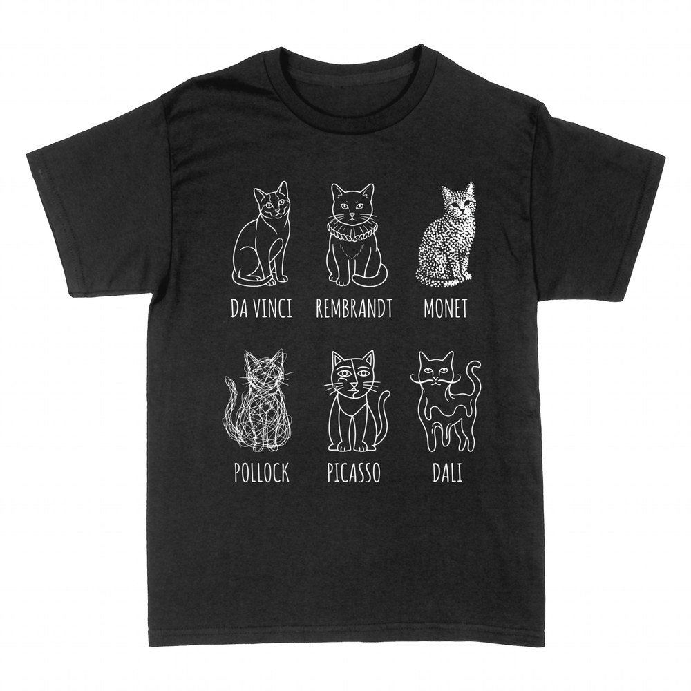 T-shirts: Cats in the style of famous painters