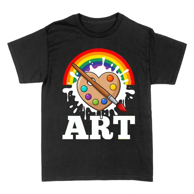 T-shirts: Heart-shaped artist palette with ART