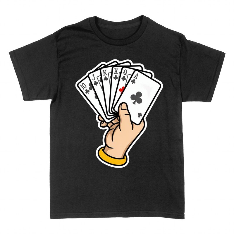 T-shirts: Hand fanning poker cards