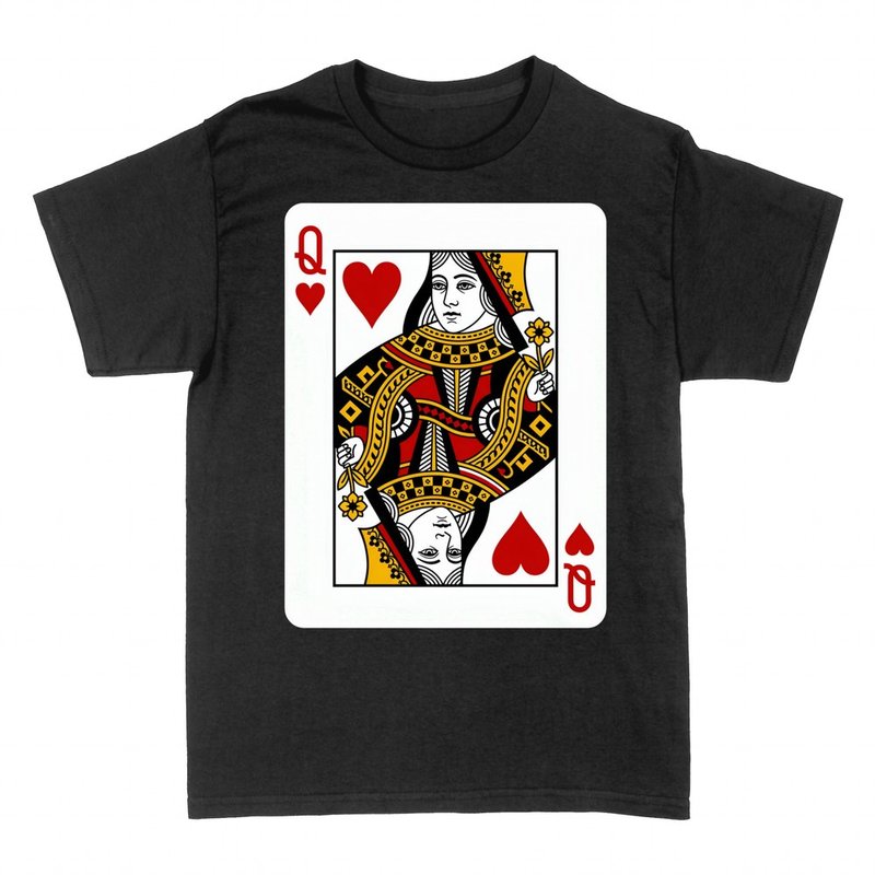 T-shirts: Queen of Hearts playing card