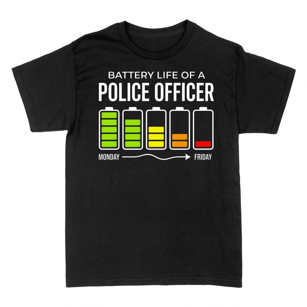 T-shirts: Battery Life of a Police Officer