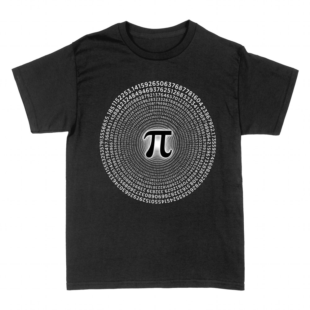 T-shirts: Pi symbol with its endless digits