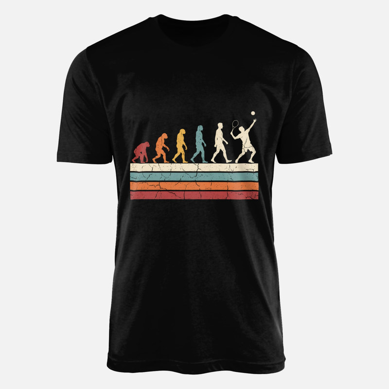 T-shirts: Retro tennis player evolution