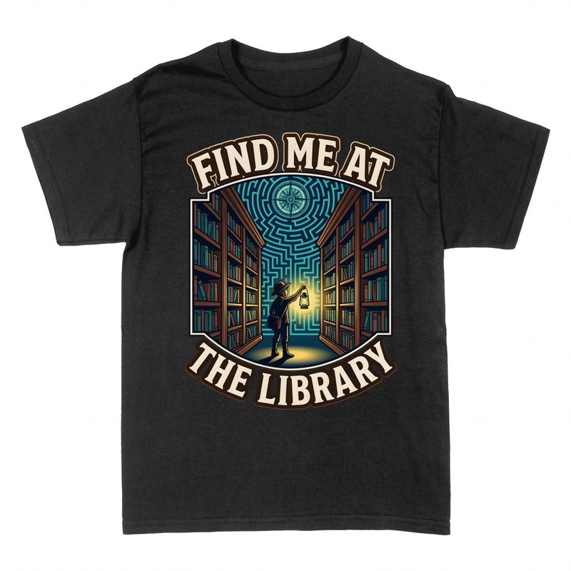 T-shirts: Find Me at the Library explorer maze