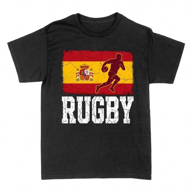 T-shirts: Spain Rugby Player Flag