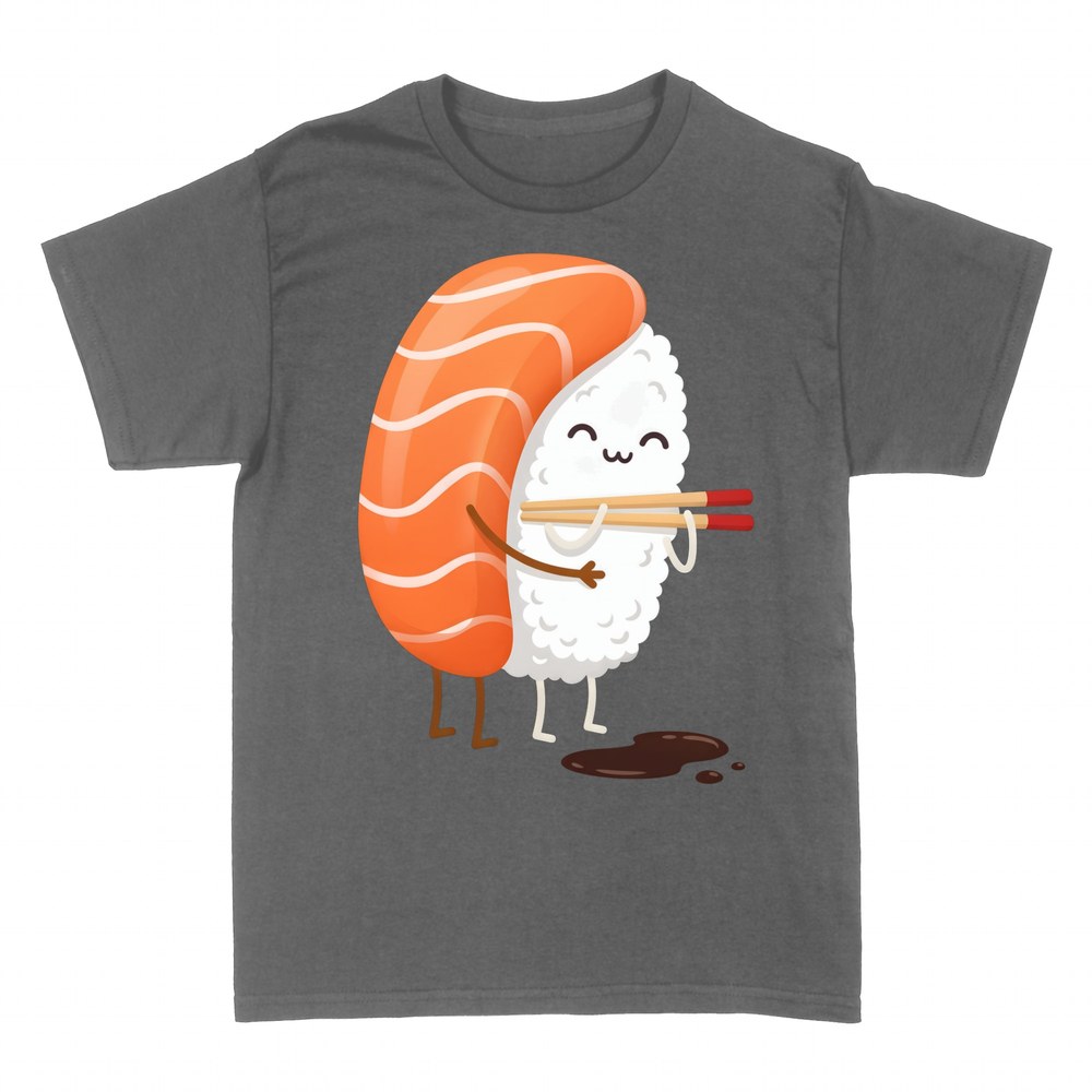 T-shirts: Happy kawaii salmon nigiri sushi
