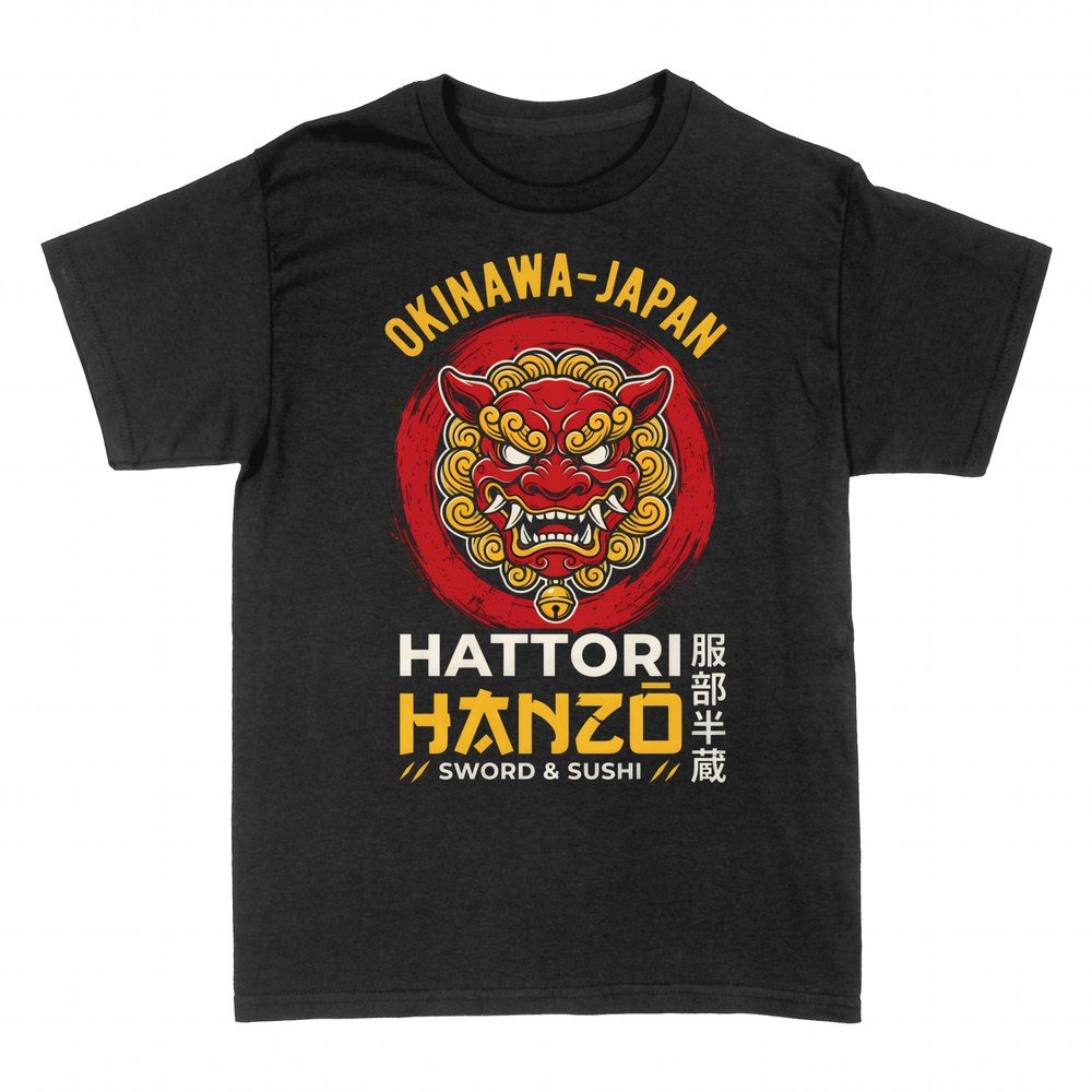 T-shirts: Hattori Hanzo Okinawa shisa mask