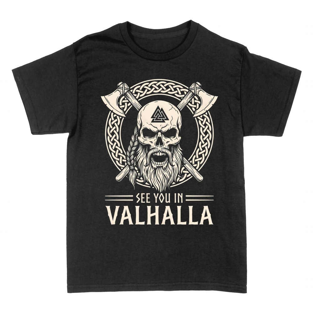 T-shirts: See You In Valhalla viking skull