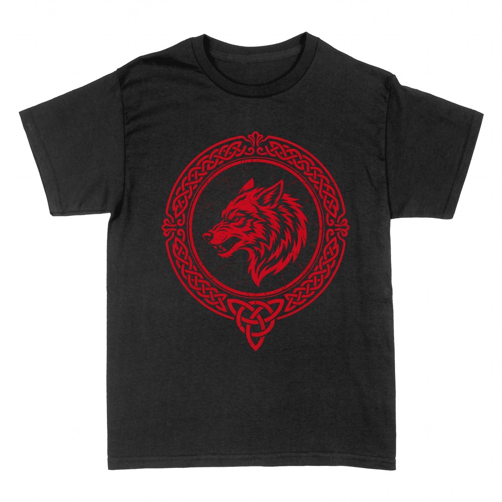 T-shirts: Viking wolf, Celtic knot and triquetra