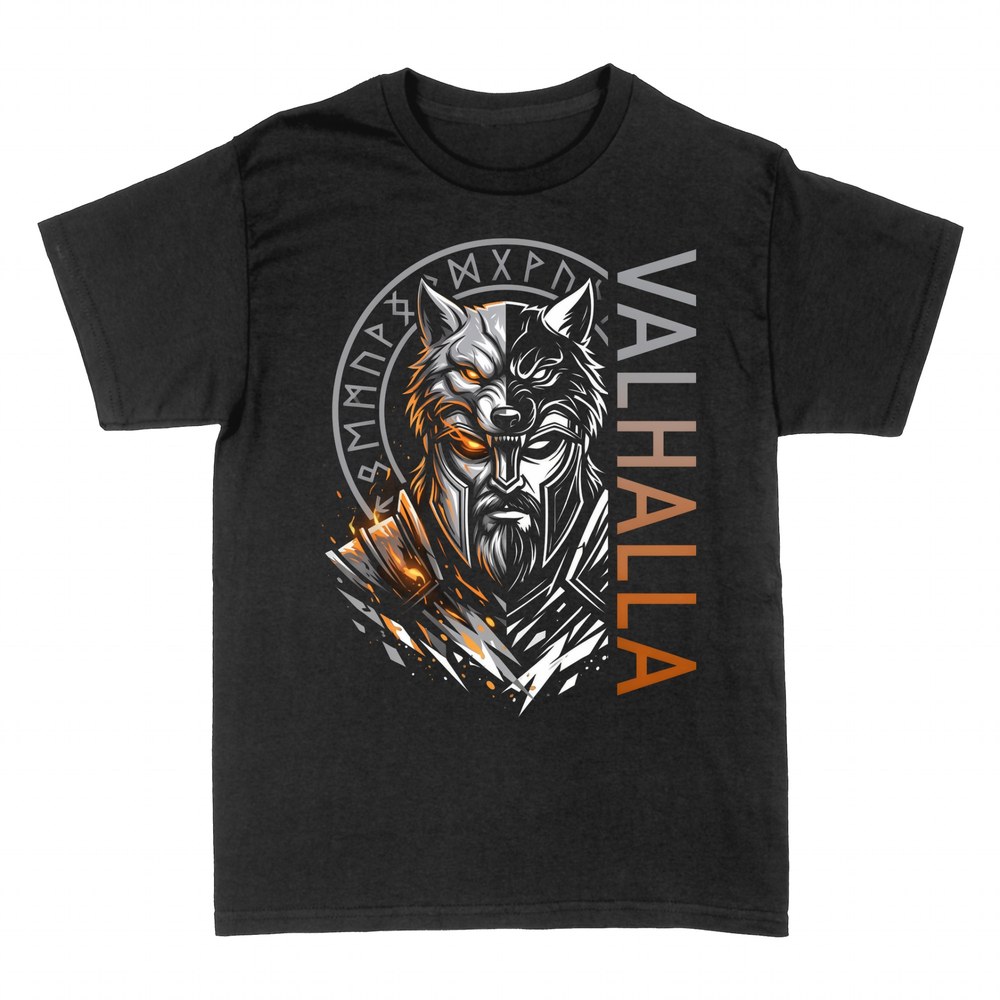 T-shirts: Viking wolf warrior Valhalla