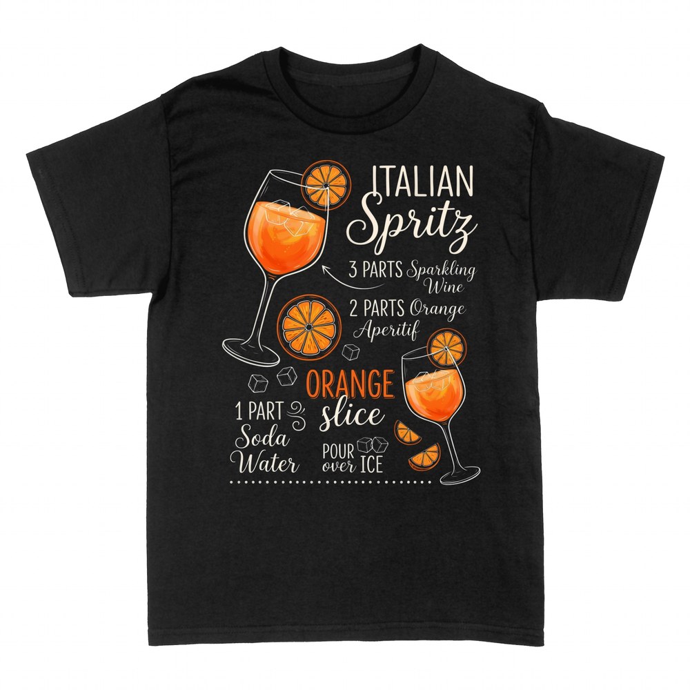 T-shirts: Italian Spritz cocktail recipe with orange