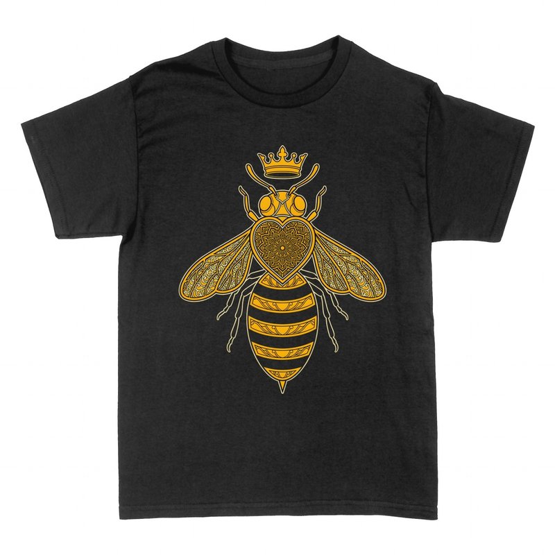 T-shirts: Queen Bee Crown Heart